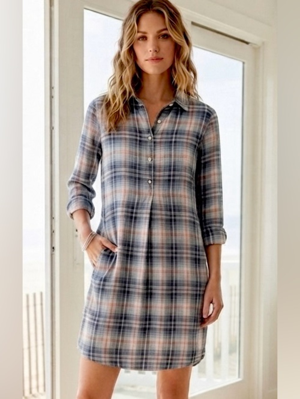 MAX STUDIO PLAID DRESS